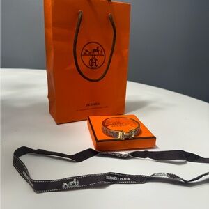 Hermès Bracelet Gold and Brown with Gift Packaging